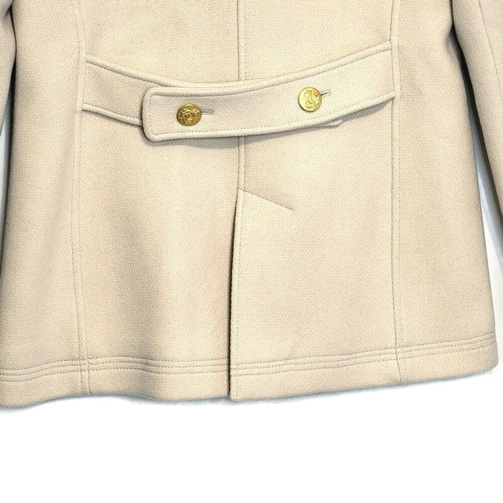 J.Crew Stadium Cloth Wool Cream Peacoat Double Breasted Classic Winter Coat 10T - Picture 9 of 16